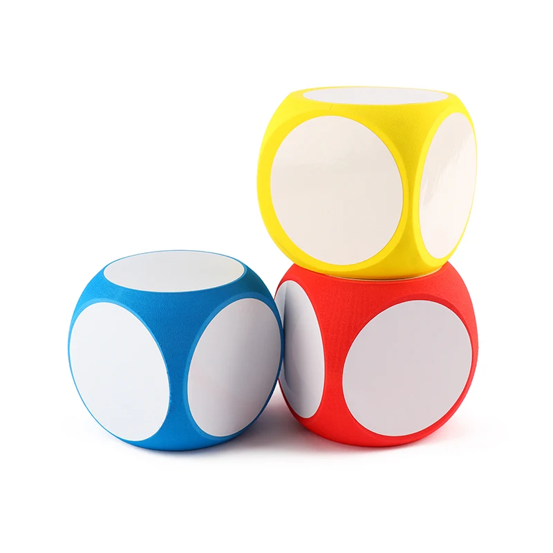 Custom Printing Logo Wholesale Engrave Funny Plastic Eva Soft Foam Polyhedral 6 Sided Dice for  Playing Game