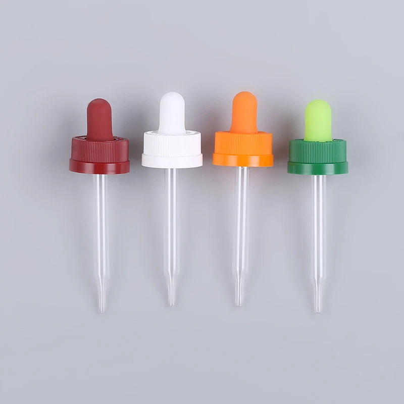hot sale 18/400 20/400 colorful plastic rubber dropper custom tube non-spill closure oil dropper