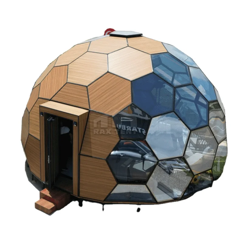 Prefabricated Hexagonal Dome House Geodesic Tent for Luxury Glamping Hotel