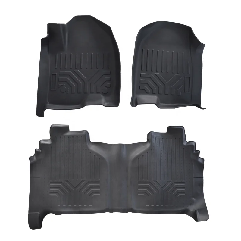 New 3pcs Front & Rear TPE Car Mats for 2019 chevy Silverado Crew Cab  GMC Sierra Crew Cab