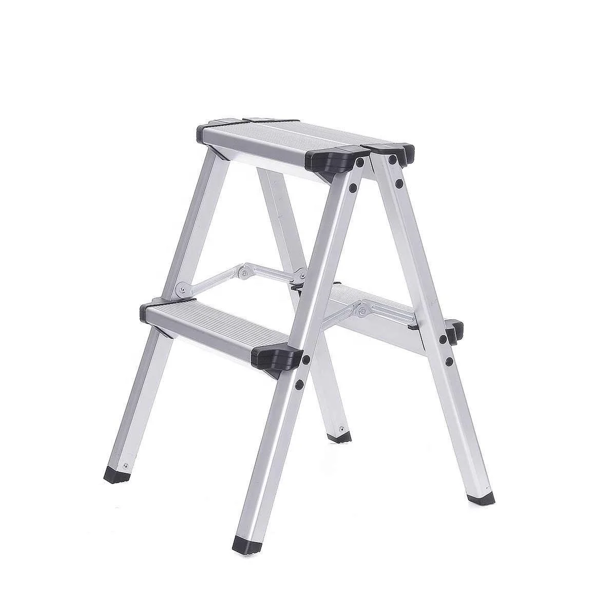 36x40x50cm 150KG Maximum Load Aluminum Folding Ladder Anti Slip Safety Platform Stairs Ladder Maximum Load 2 Step Stool Ladder