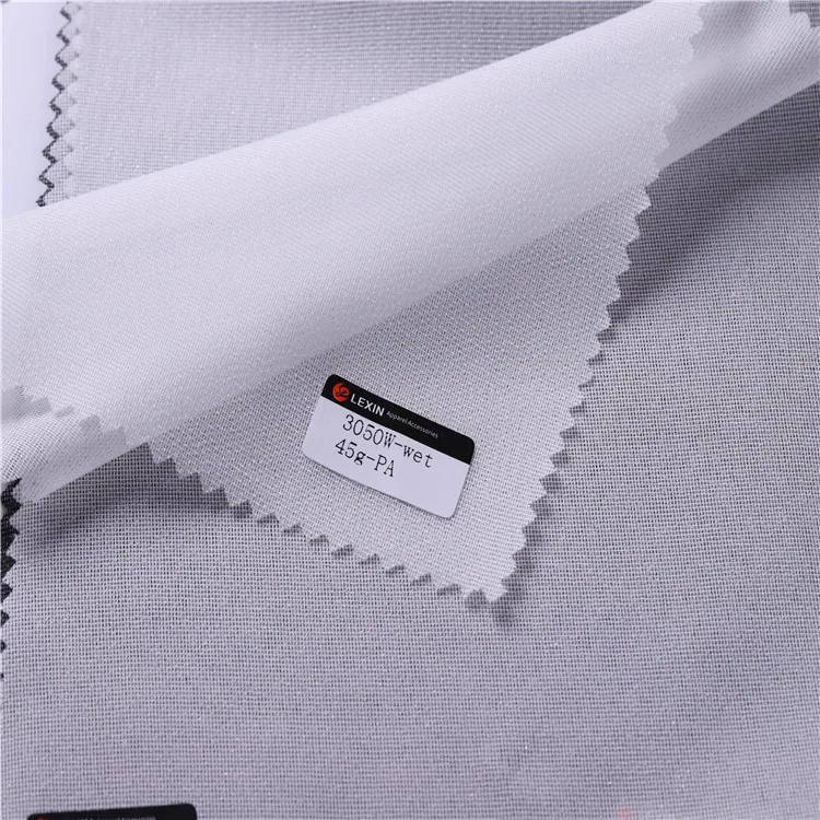 100% polyester hot melt interlining fabric/garment fusible woven interlining