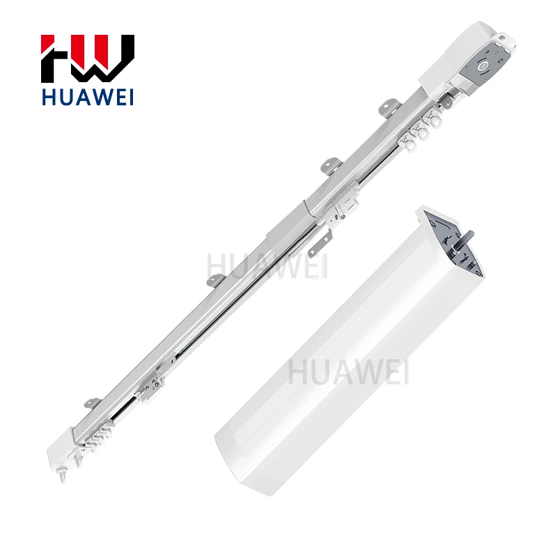HUAWEI Modern Remote Control Smart Curtain Motor Rail Set Alloy Electric Opener Telescopic Motorized Curtain Track