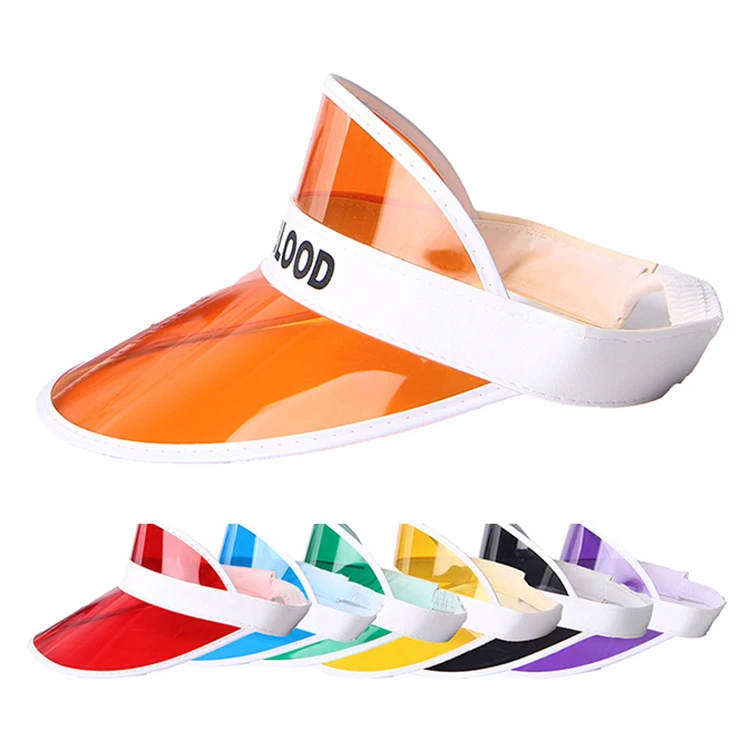 Upgrade Your Summer Style with a Stylish Plastic PVC Sun Visor Cap Hat for Adults for Beach Sports Fishing Cycling Sunshade