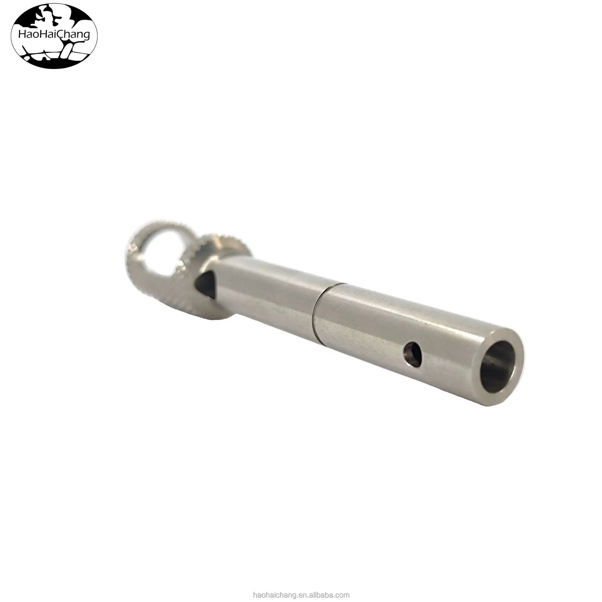 CNC precision machining non-standard auto parts stainless steel knurled half-hollow operating lever controller