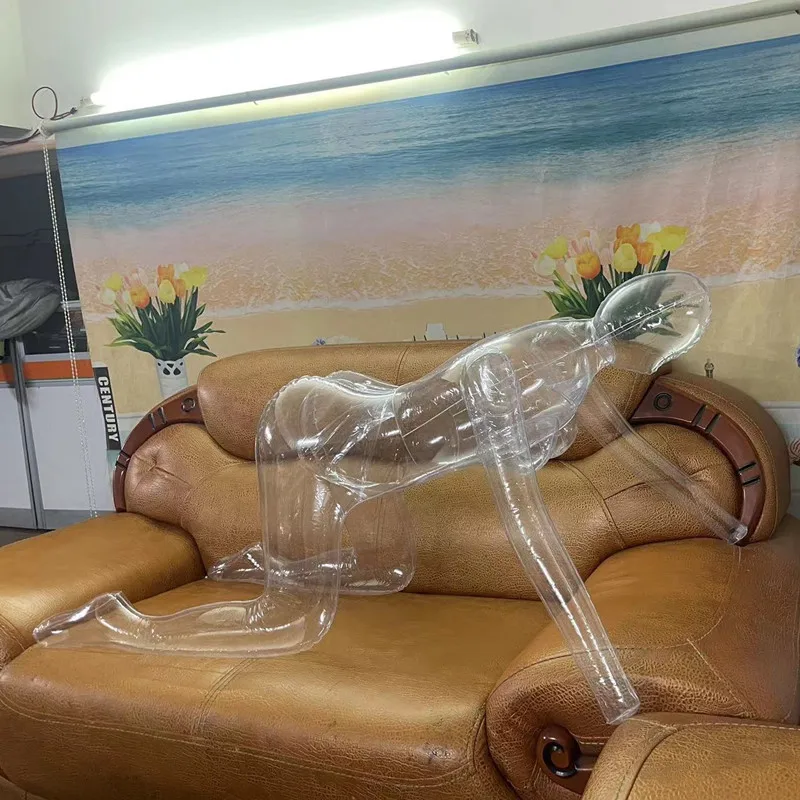 factory hot Inflatable doll transparent model PVC transparent stock model with hands and feet top quality sex toy inflatable toy