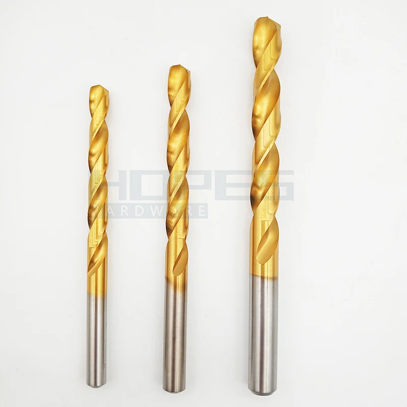 High quality HSS M42 Co8 TiN coating Parallel Straight shank Twist drill bits with size 1.0-13mm