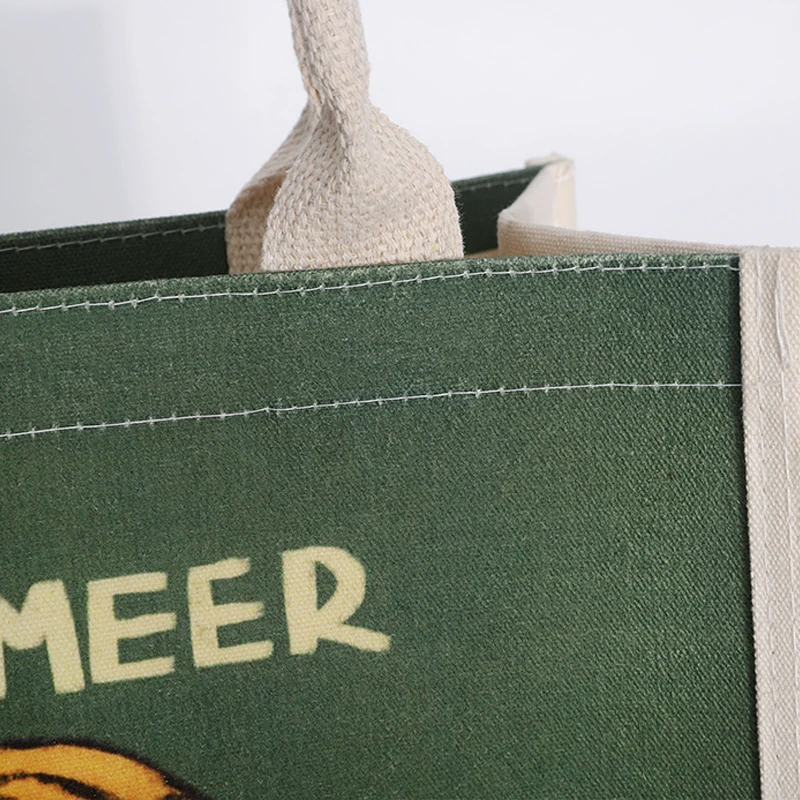 Heavy Duty Expandable Folding Tote Bag Reusable Grocery Shopping Bag CARTOON Gifts Customized Picture Jute Gift Bags