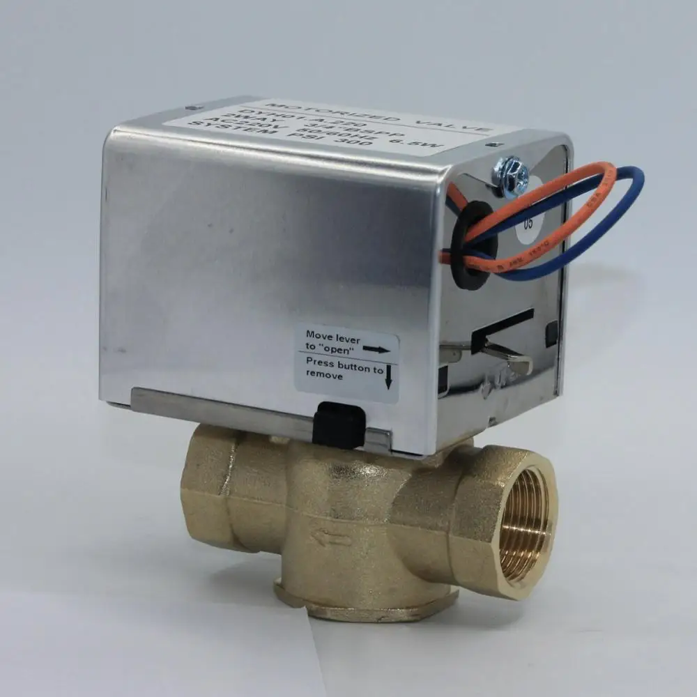 
cheaper 2 3way 1/2 3/4 inch normally closed open motorized zone valve electric motor spring return actuator 