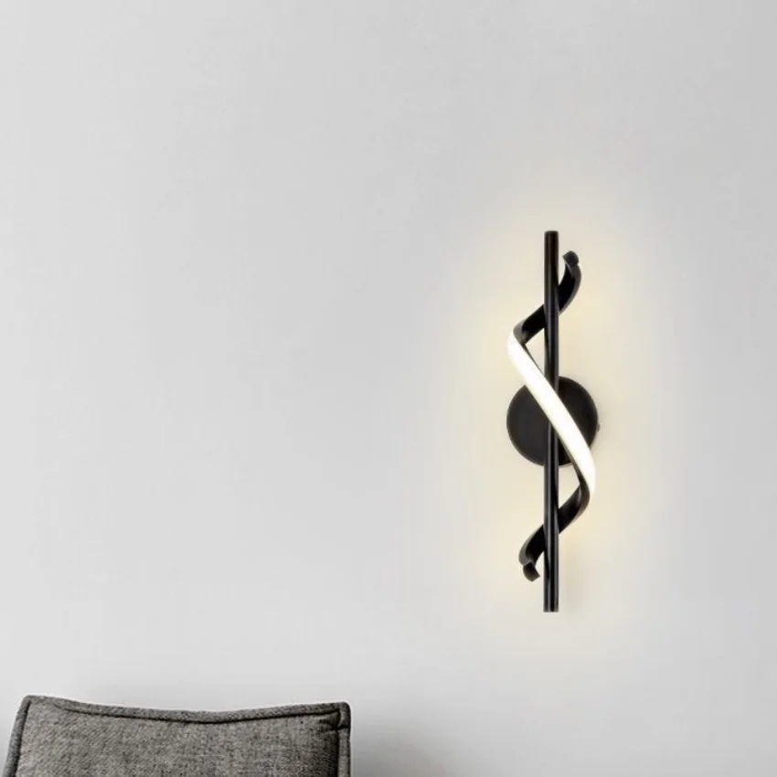 Modern led wall light metal living room wall sconce lighting