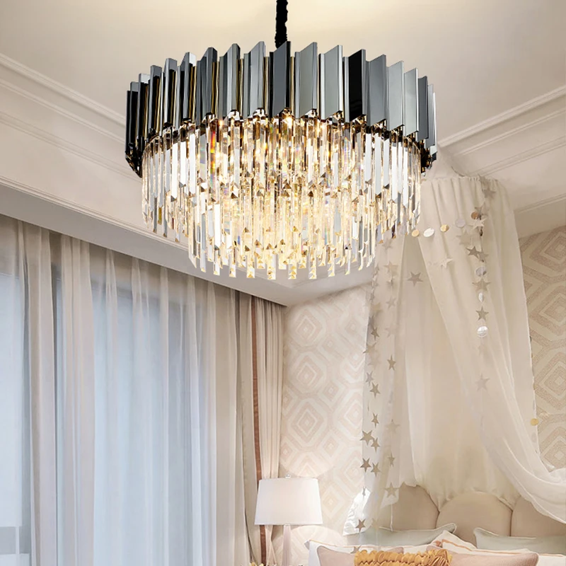 Modern Minimalist Living Room Lamp Modern Light Luxury Crystal Chandelier Bedroom Restaurant Chandelier New Home Led Lamp