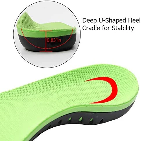 Plantar Fasciitis Arch Support Shoe Inserts Insoles Orthotic Inserts for Flat Feet, Cushioning Shoe Insoles for Foot Pain