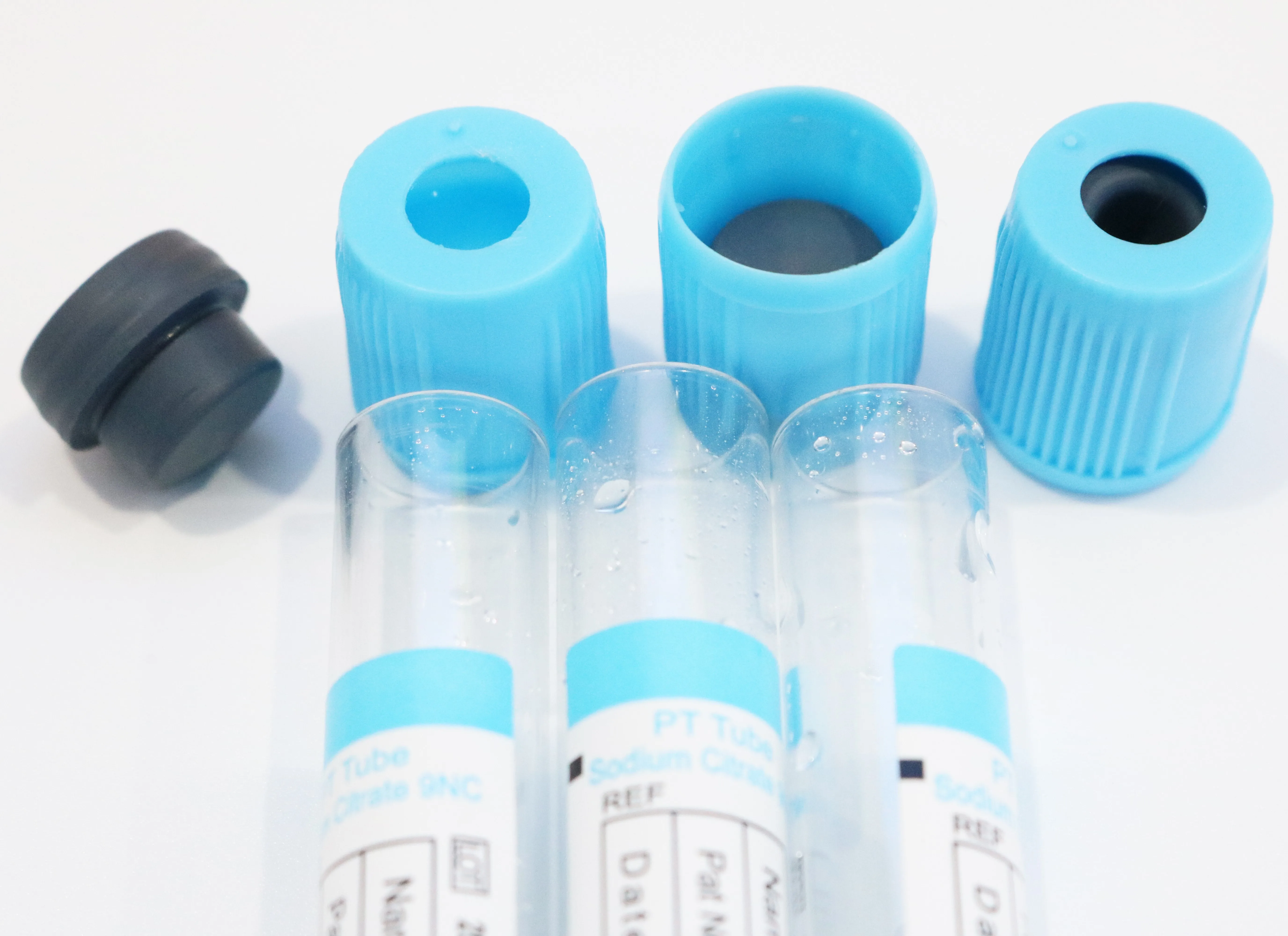 blue top sodium citrate 1:9 blood collection tube PT blood test CE ISO 13485 PET glass citrate blood tube 3.2% sodium citra