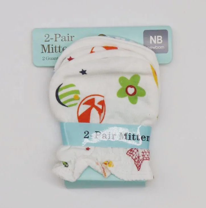 Factory price 24 Pairs Newborn Baby Cotton No Scratch Mittens 0-6 Months Boys Girls infant baby gloves