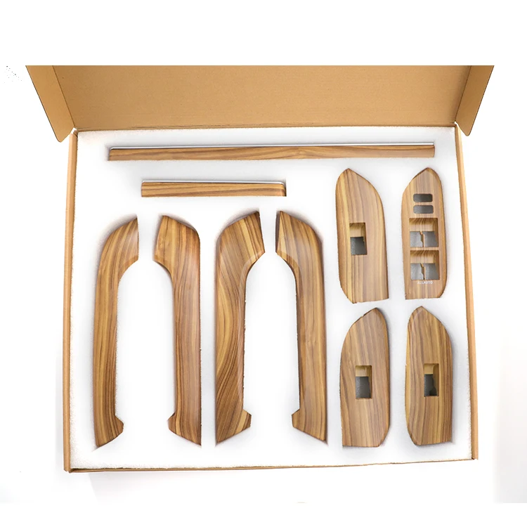 Auto Accessories Car Spare Parts Carbon Fiber Door Handle Dashboard Interior Upgrade Decorative Kits Trim for FJ150 Prado 14-21