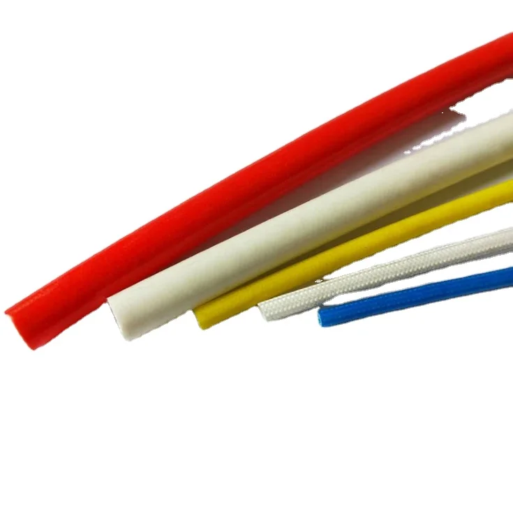 1meter 600Deg High Temperature Braided Soft Chemical Fiber Tubing Insulation Cable Sleeving Fiberglass Tube 1-25mm Diameter