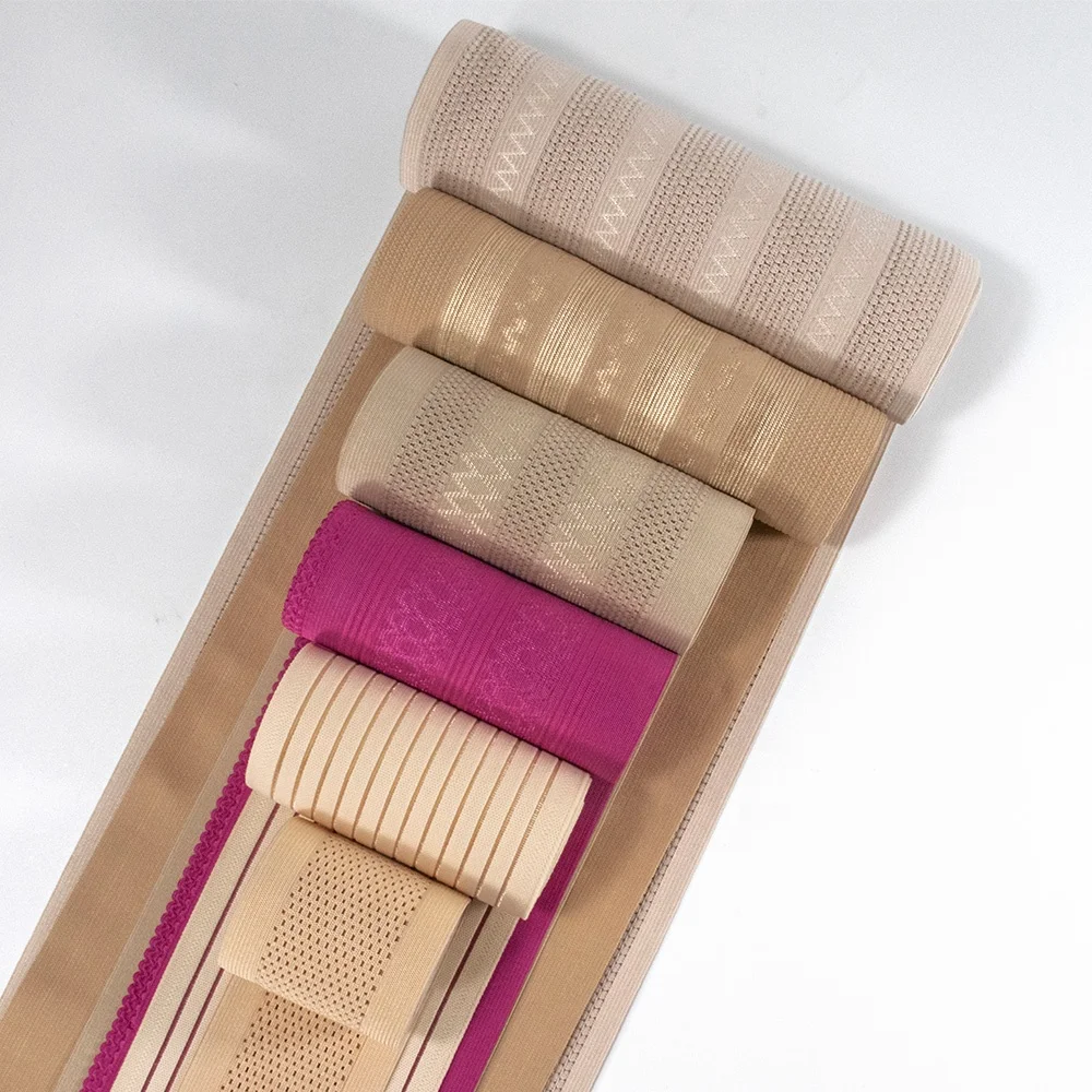 High Elastic High Waist Colored Nylon Elastic Band Medical Sports Fitness Elastic Band