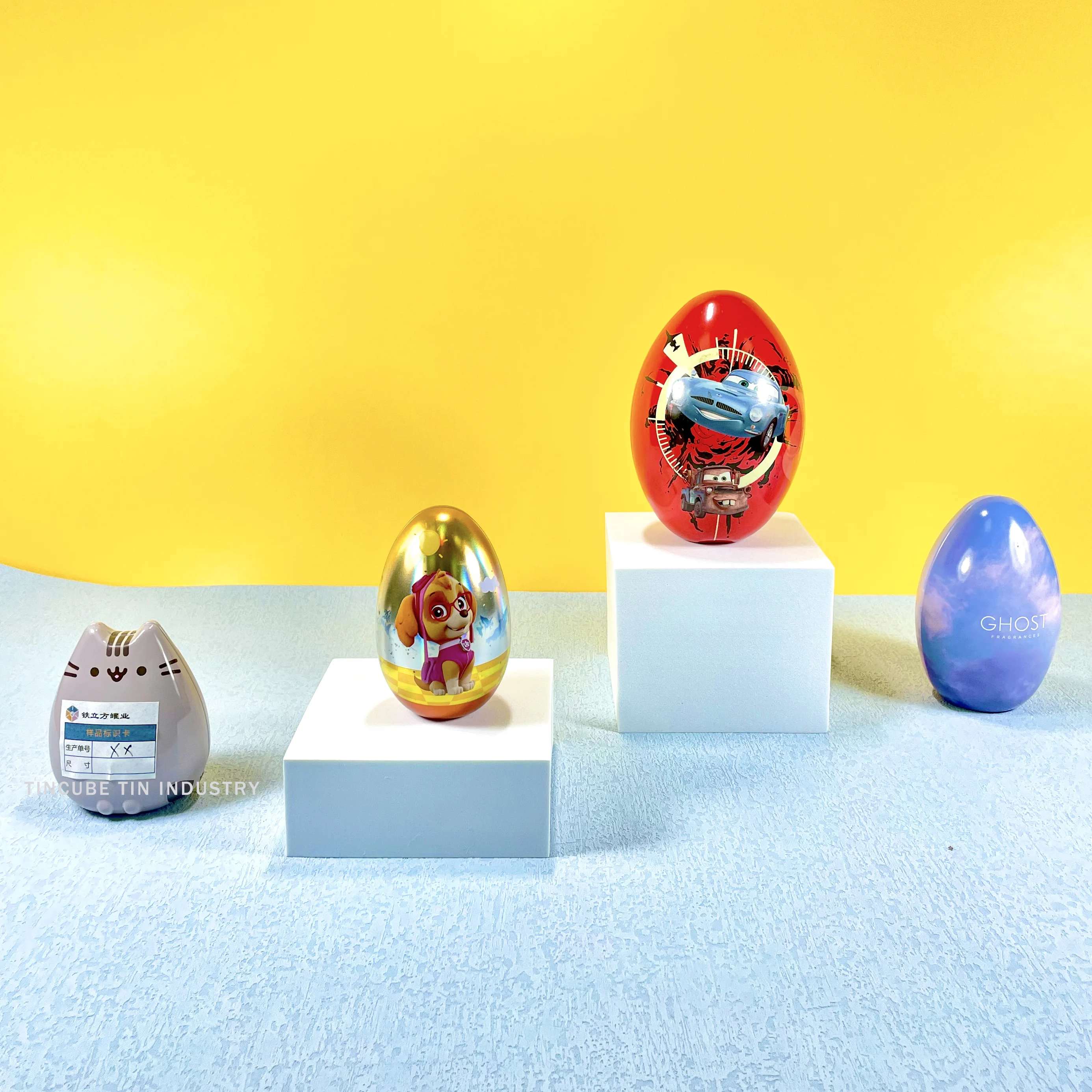 Custom Easter Egg Shaped Tin Box Gift Packing Metal Tin Can Candy Chocolate Tinplate Box