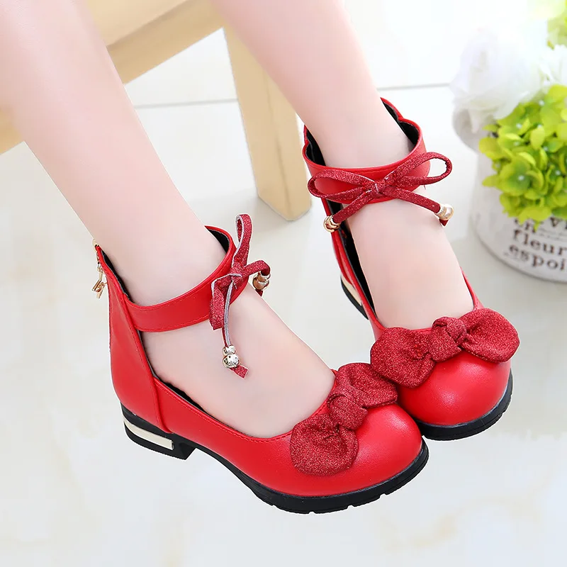 Fashion Children Shoes For Girls Soft Sole Girls School Outdoor Casual Shoes Kids Sweet Princess Shoe