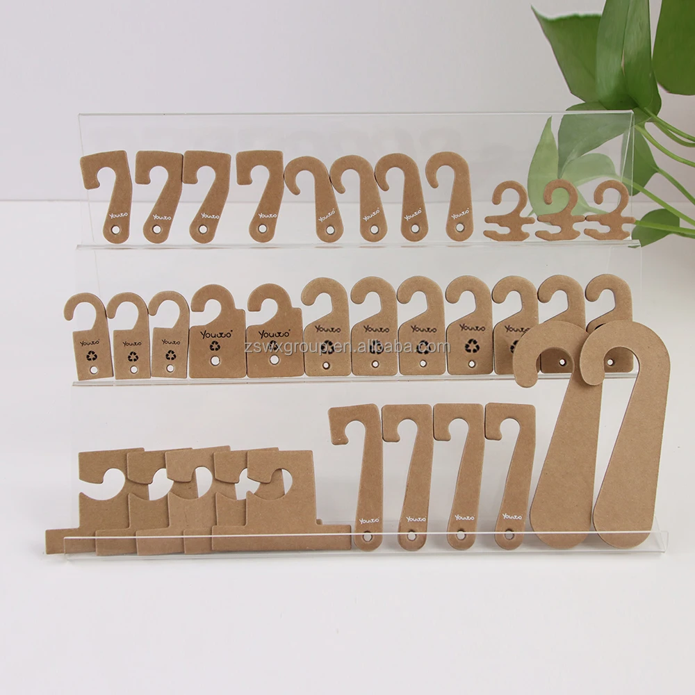 Wholesale Store Three Packs Socks Paper Cardboard Hanger Display Hangers Hooks for Shops