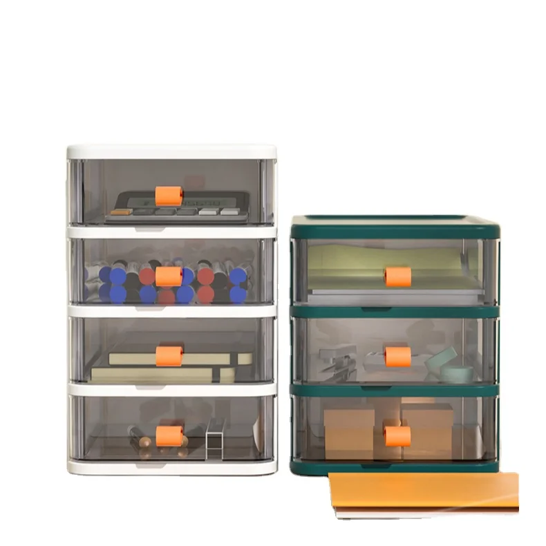 Manufacture Container Set Plastic Drawer A4 Paper Box Storage Desktop Organizer Household Products File Cabinet Office Furniture
