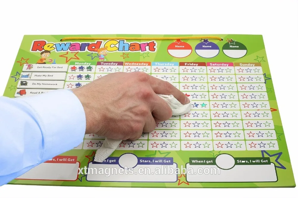 Custom Educational Wall Magnetic Chore Reward Chart for Kids and Family