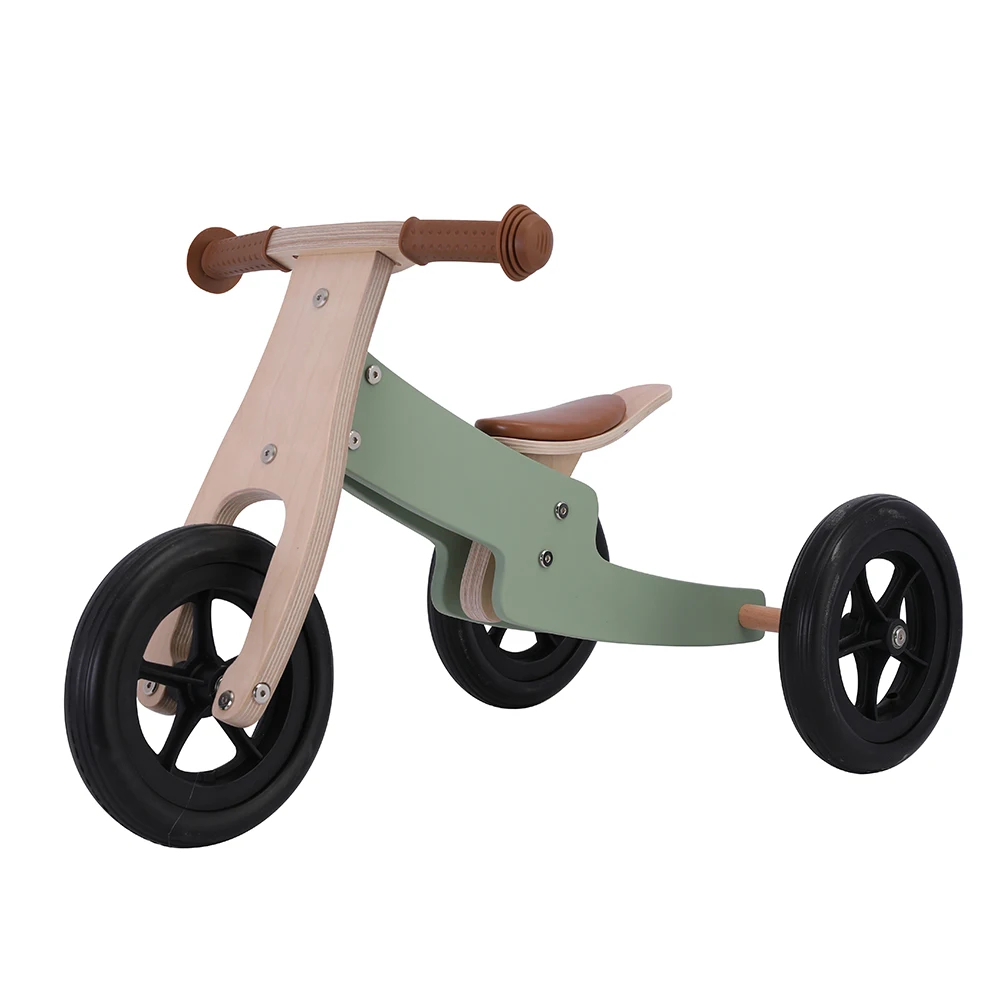 9 inch wooden balance bike 2 in 1 trike kids ride on trike outdoor bicycle tricycle