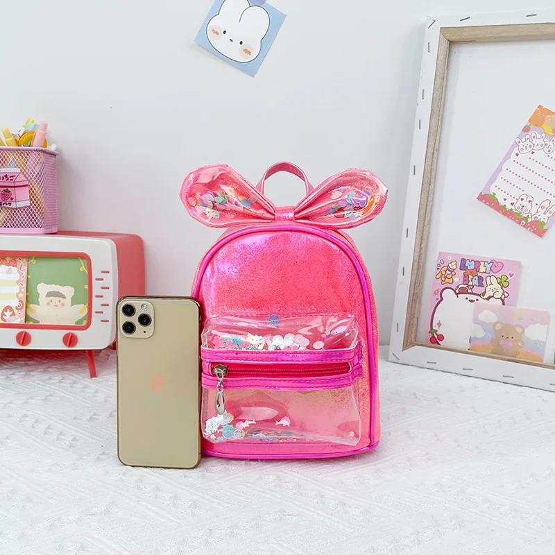 Wholesale Popular Children Lovely Backpack Student Girls Outdoor School Bag Sports Backpacks With Bowknot