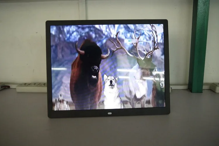 PI1072 наличии 15 дюймов черный белый 1080 P воспроизведения видео реклама дисплей Цифровая фоторамка с сенсорным экраном в