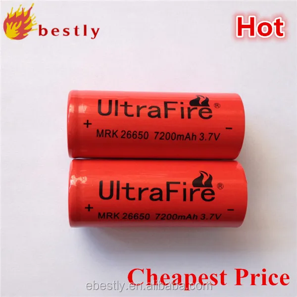 Новый модный аккумулятор высокой емкости Ultrafire 26650, 7200 мАч, 3,7 в, оптовая продажа