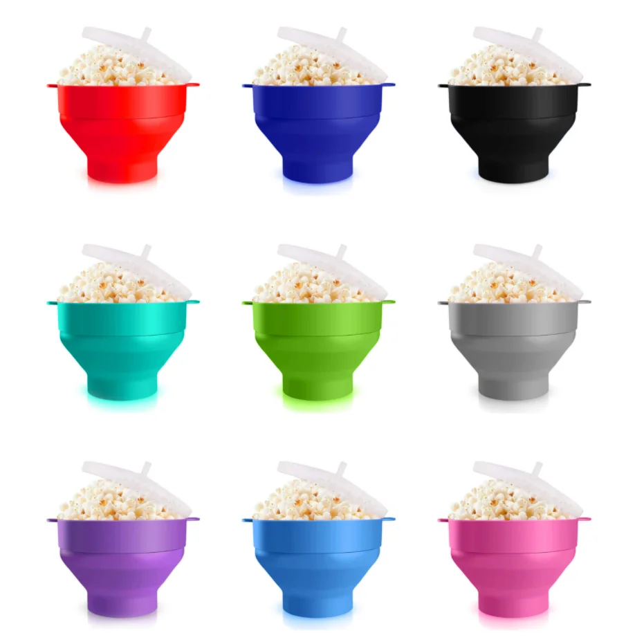 The Original  Microwave Popcorn Popper Popcorn Bucket Microwave Bowl Silicone Microwave Popcorn Popper