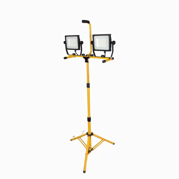 Work Lights with Stand Twin Head tripod  Adjustable outdoor ip65  7000lm LED Tripod Flood work Light