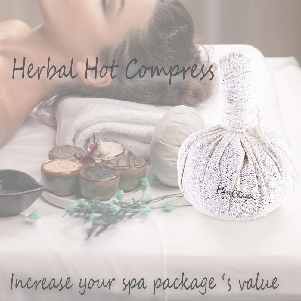  Травяной горячий компрессионный шар MISS CHAYA из хорошей ткани тайская трава зингибер куркума бергамот белое спа-оборудование товар