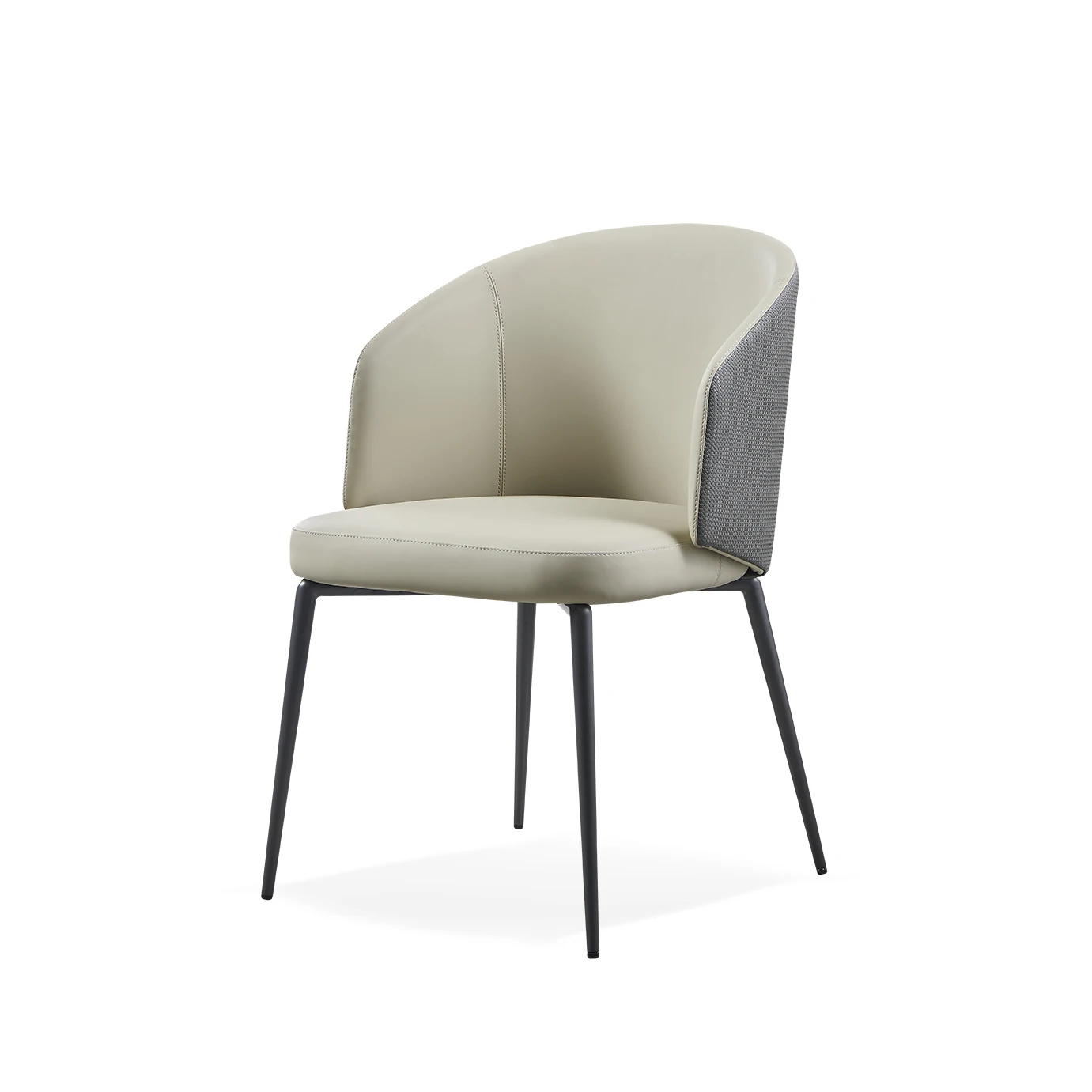 Modern Living Room Furniture Leather Cover Metal Frame Single Accent Armchair Lounge Chair