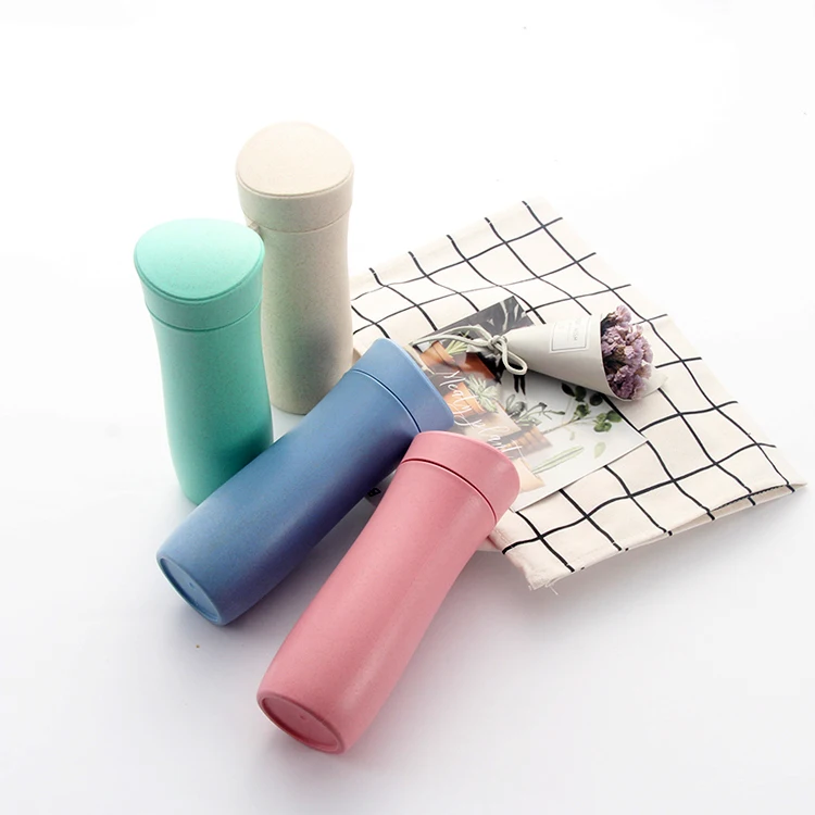 250ml Cup Coffee Mug Thermo Eco Water Bottle Biodegradable Wheat Straw Coffee Cup