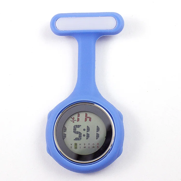 Reloj Enfermera алюминиевого сплава женские круглые часы Красочные молочной железы зажим для передней линзы в силиконовом