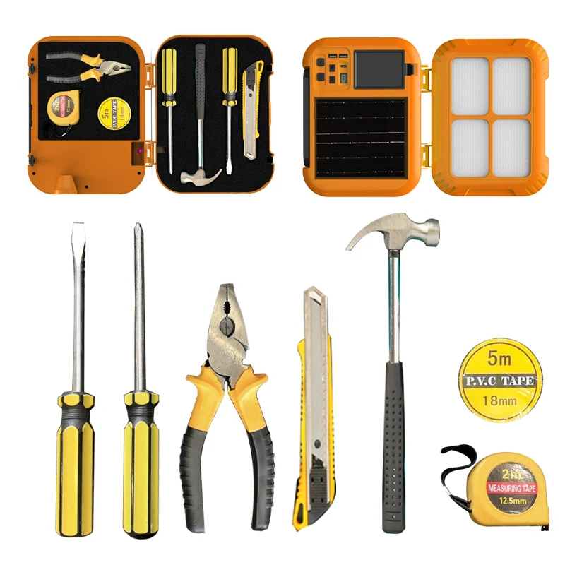 Multifunctional Solar Floodlight Repair Kit with Working Light for Outdoor Work