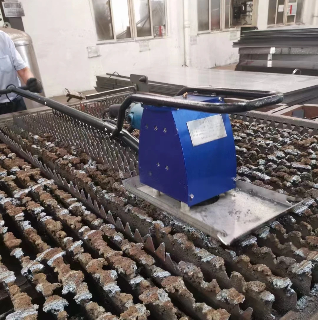 Hot Sale Manual Portable Fiber Laser Cutting Table Slat Cleaner Slag Removal Machine Slag Cleaning Equipment