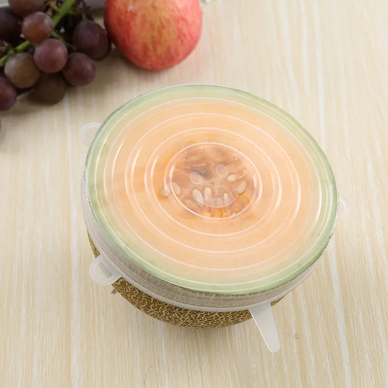 DD2625 Reusable 6pcs Durable Food Storage Covers for Bowl Different Diameter Container Silicone Stretch Lids