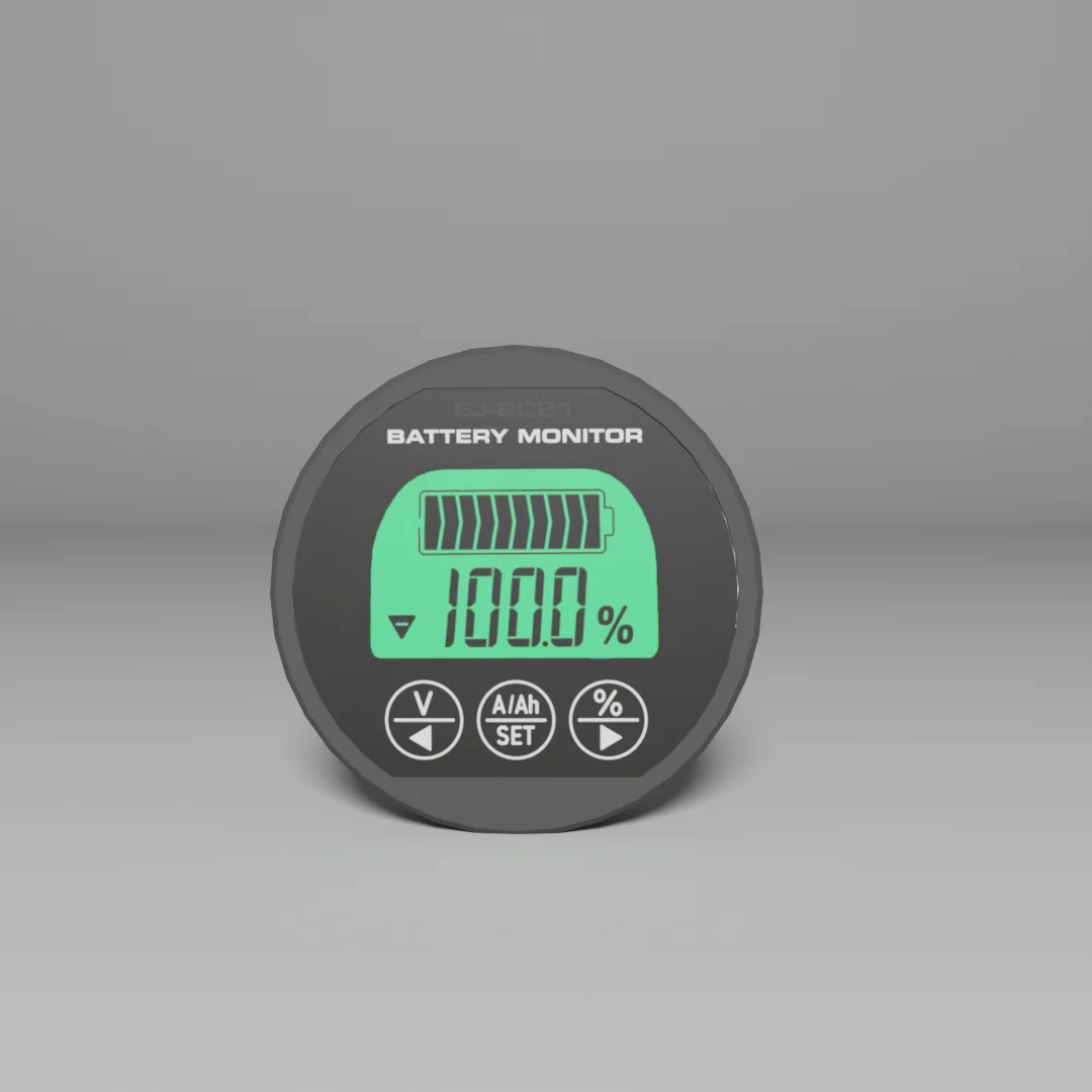 E&J Battery Tester Universal RV Car Battery Monitor Meter Battery Voltage Capacity Indicator Meter Tester Coulomb Counter