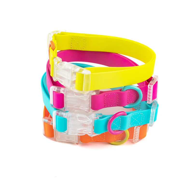 New Style Luxury Rubber Silicone Coated Pet Long Lead Custom PVC Waterproof Dog Leash Collar Set