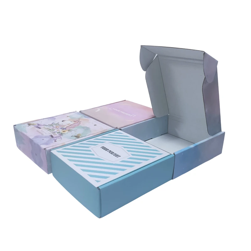 Recycled Kraft Blank Gift Storage Wrap Package Carton Cardboard Craft Paper Boxes