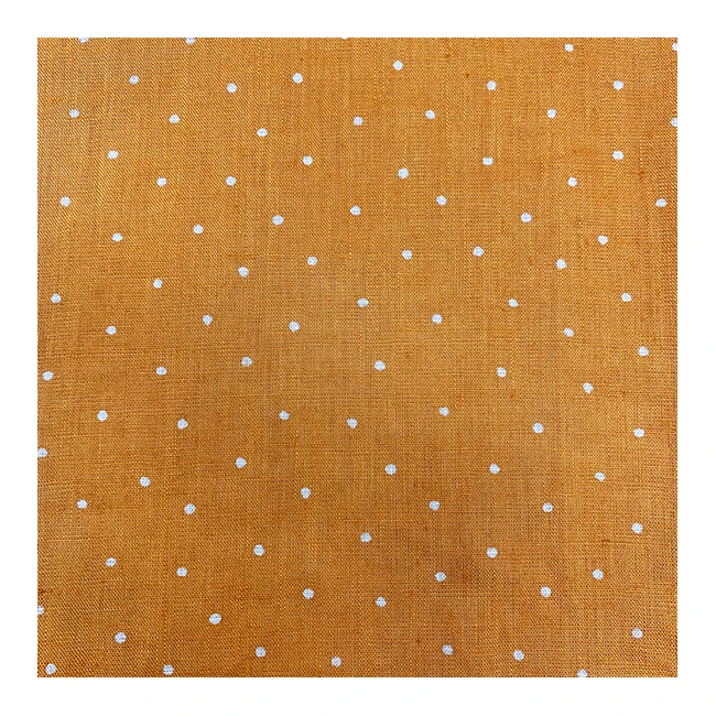 
Polka dot embroidered custom print 100 linen fabric for shirt OK43331 
