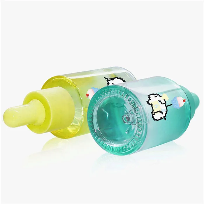 new design custom logo luxury bule lotion cream glass bottle with spray pump cosmetics bottles manufacture