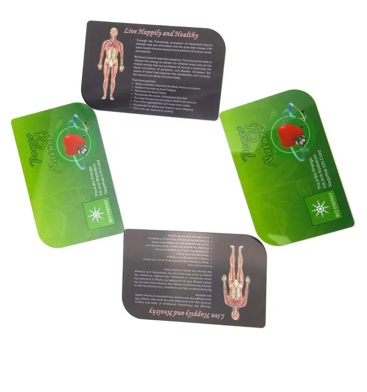 Health care negative ion card bio nano energy card with OEM