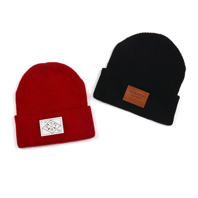 
Custom embroidery winter knitted hat 