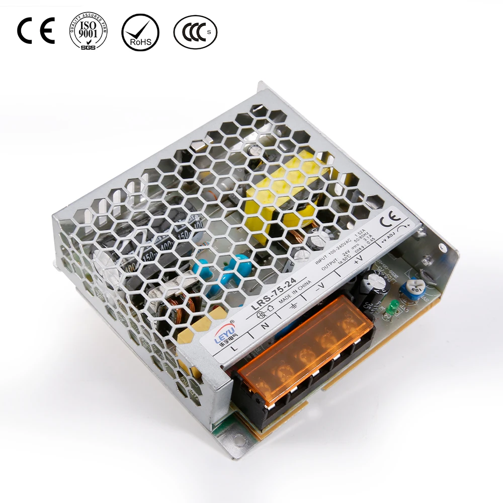 LRS-75-12 adjustable power supply 110V/220VAC to 12V 24V 36V 48V Single Output Switching Power Supply