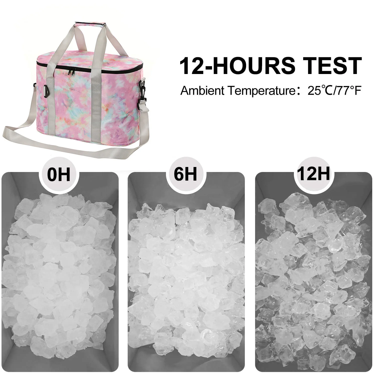 Wholesale Summer Wine Large Capacity Tie Dye Picnic Bags Beach Lunch Leopard Insulated Cooler Bag