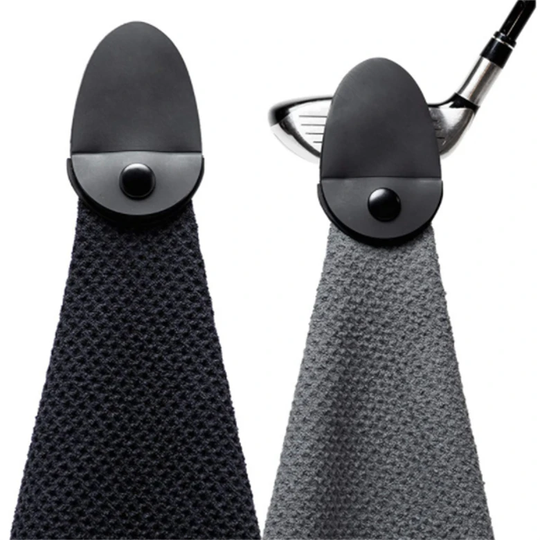 New Design Custom Embroidery Logo Microfiber Magnetic Waffle Golf Towel With Magnet Or Hook