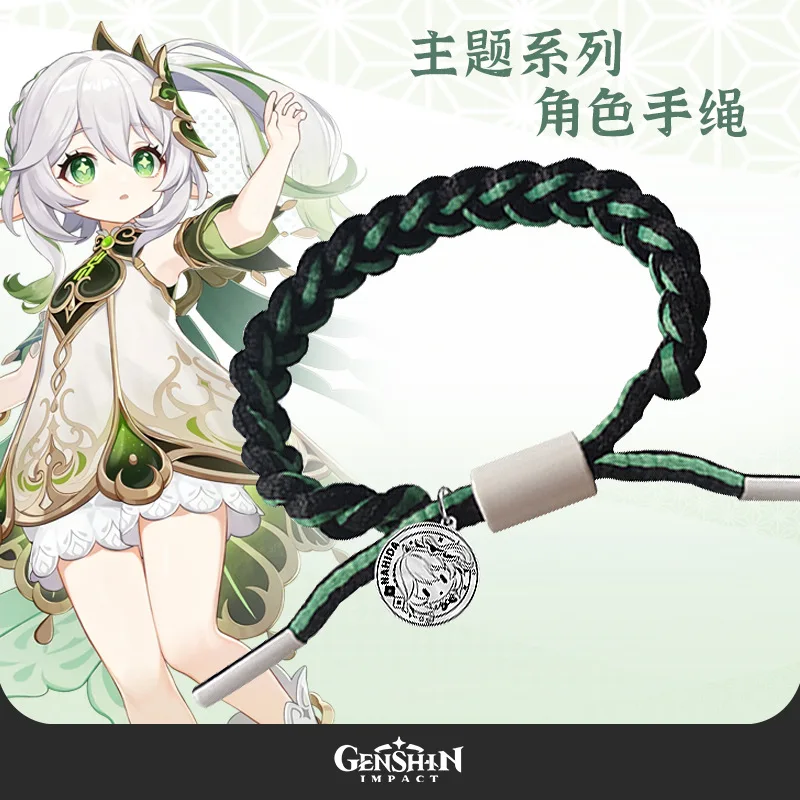 20 Designs Anime Fashion Jewelry Bracelet Genshin impact Reflective Woven bracelet Adjustable Sweet Eye of God Game Bracelet